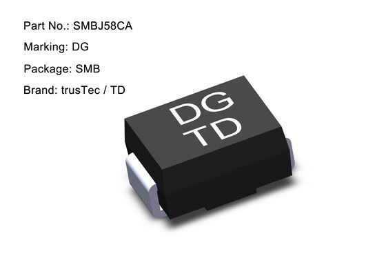 Smb SMD TVS Diode 58V 600W ตัวป้องกัน Esd SMBJ58CA